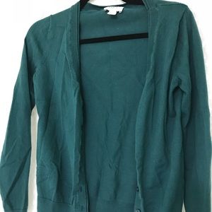 Loft button cardigan green